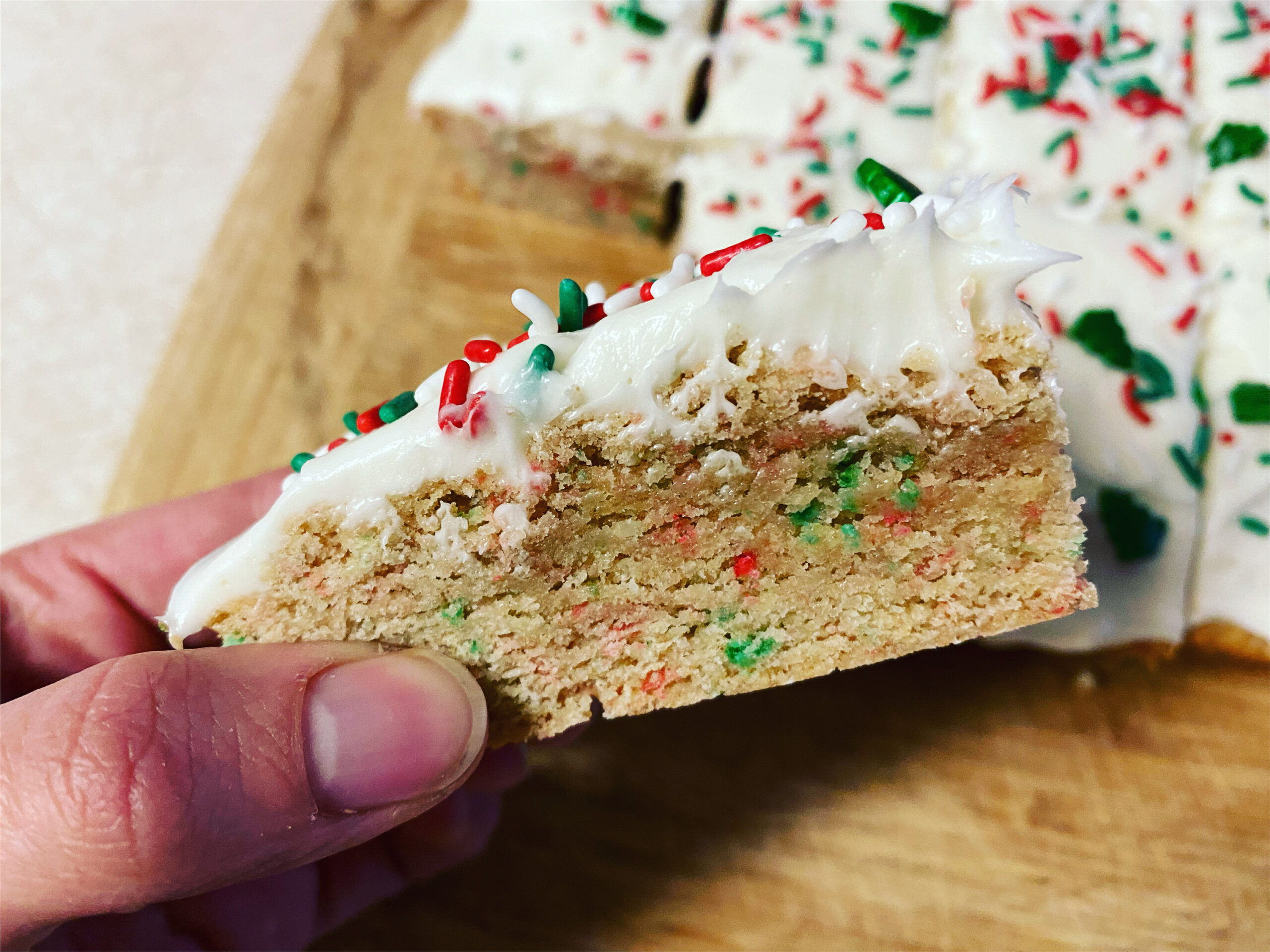 Christmas Sugar Cookie Bars - Mama Needs Cake®